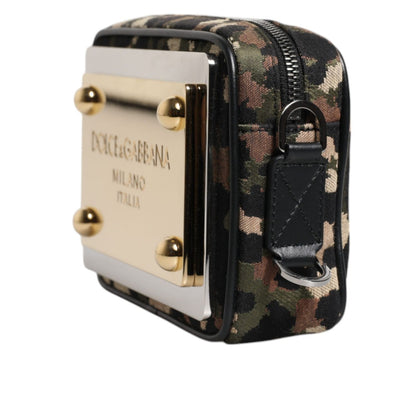 Dolce & Gabbana Multicolor Leopard Jacquard DG Logo Crossbody Bag