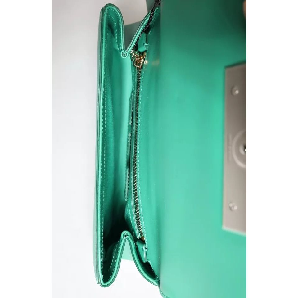 Dolce & Gabbana Emerald Green CalfskinLeather DG Logo Shoulder Bag