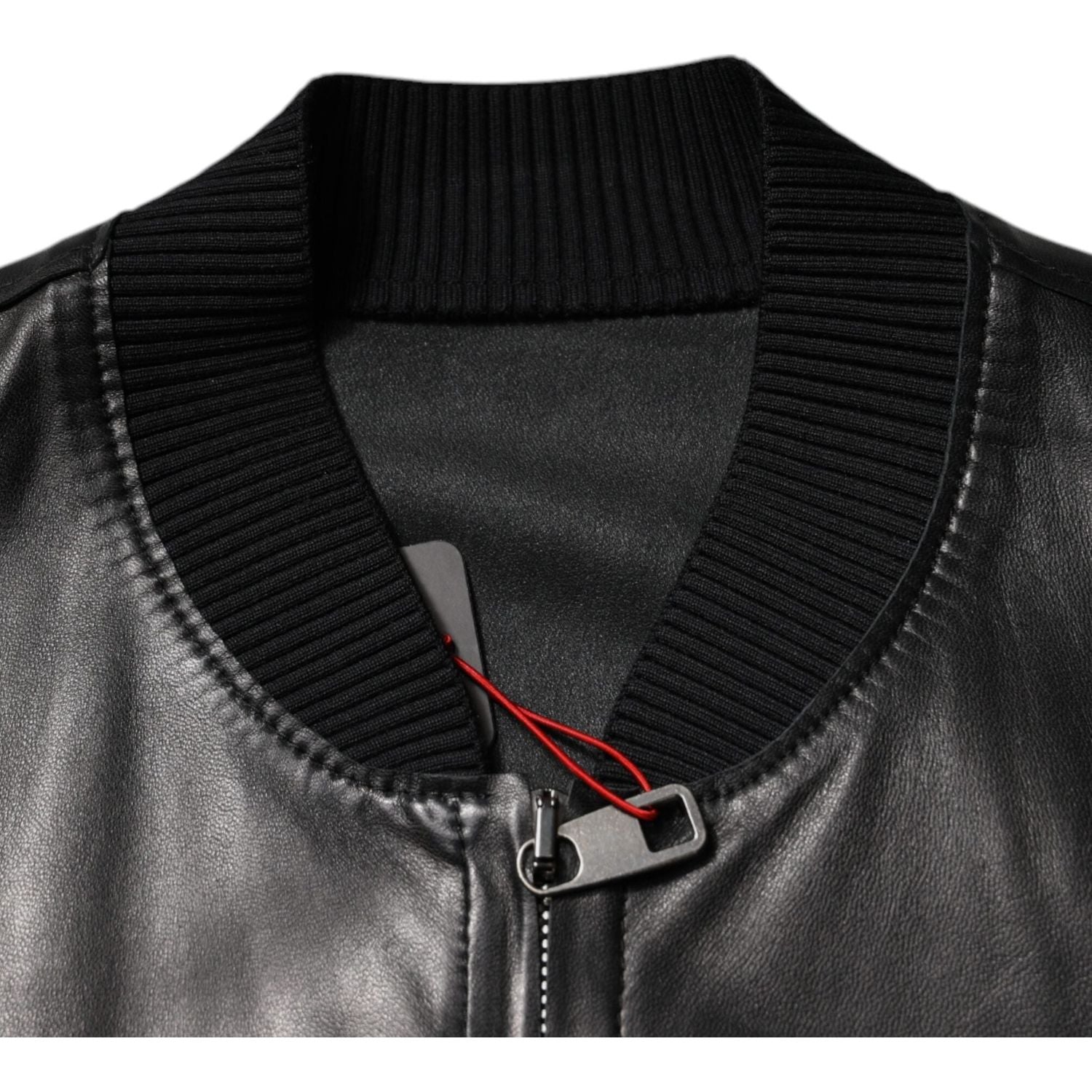 Dolce & Gabbana Black Lambskin Full Zip Biker Blouson Jacket