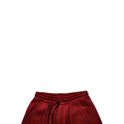 Dolce & Gabbana Maroon Viscose Nylon Mid Waist Bermuda Shorts