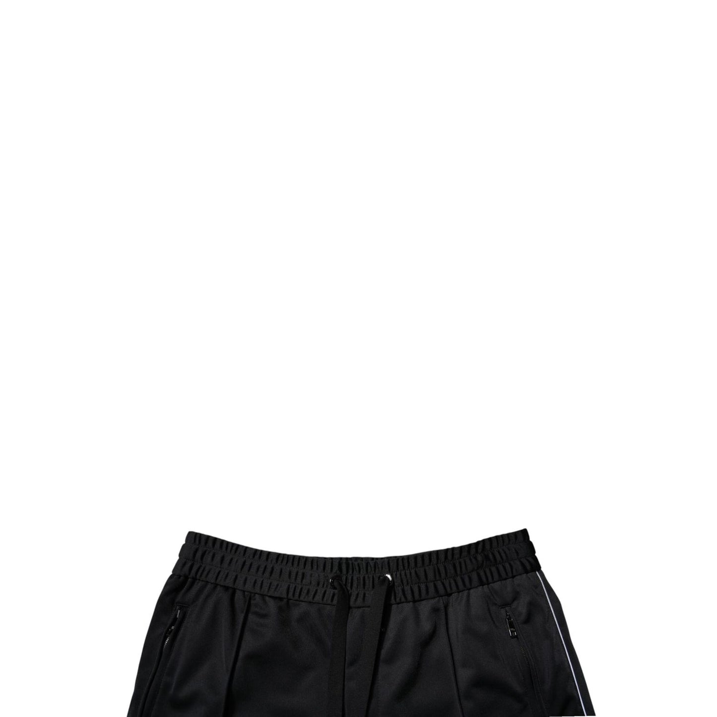 Dolce & Gabbana Black Polyester Mid Waist Men Bermuda Shorts