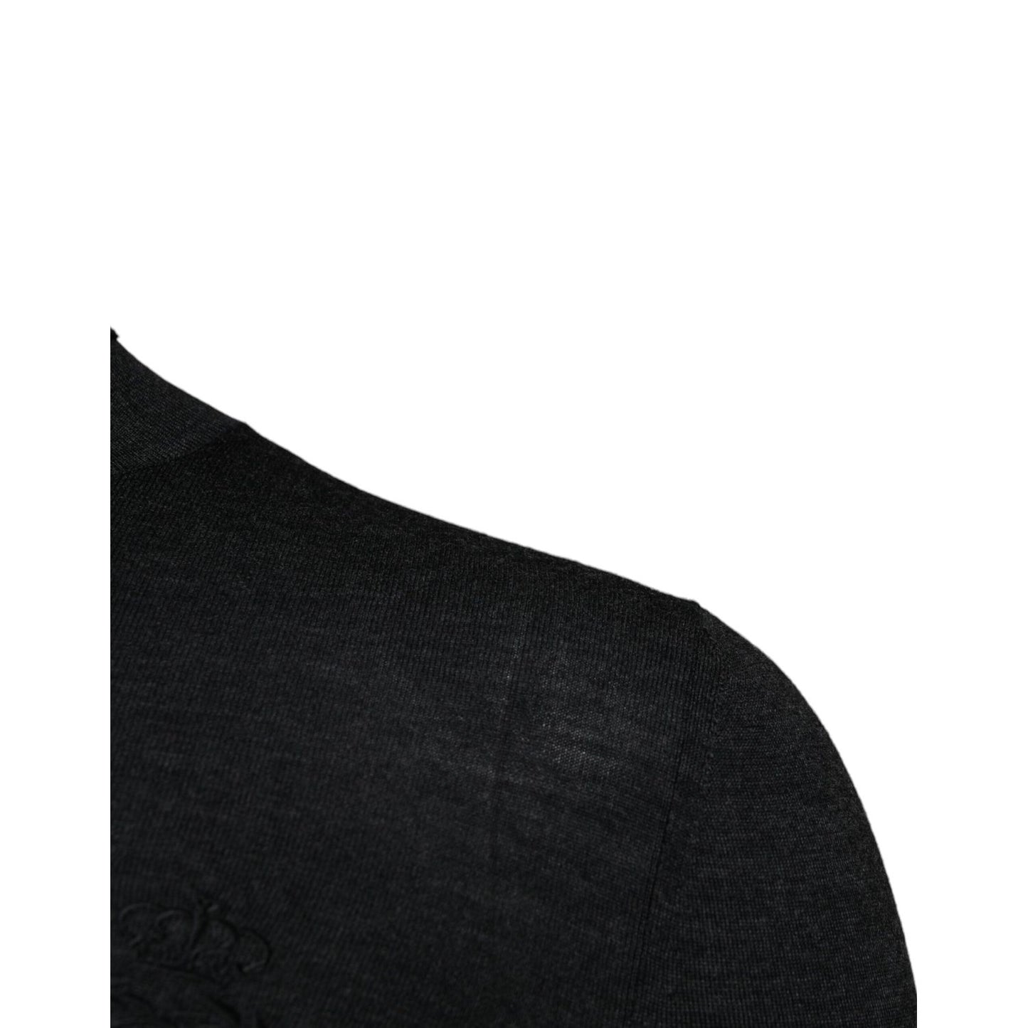 Dolce & Gabbana Black Wool Turtleneck Pullover Sweater