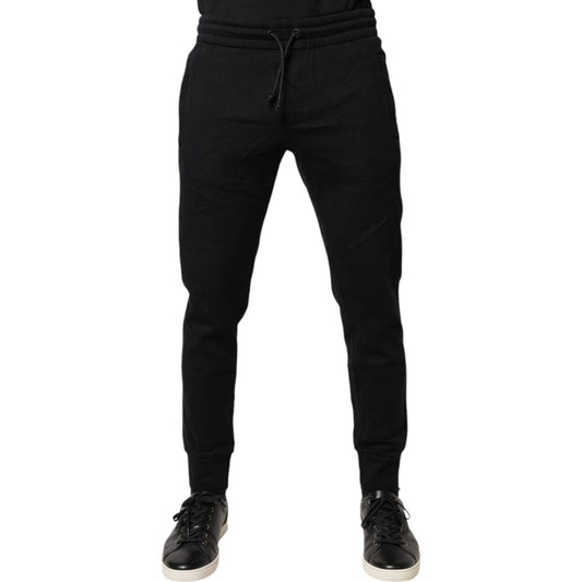 Dolce & Gabbana Black Cotton Jogger Jogging Pants