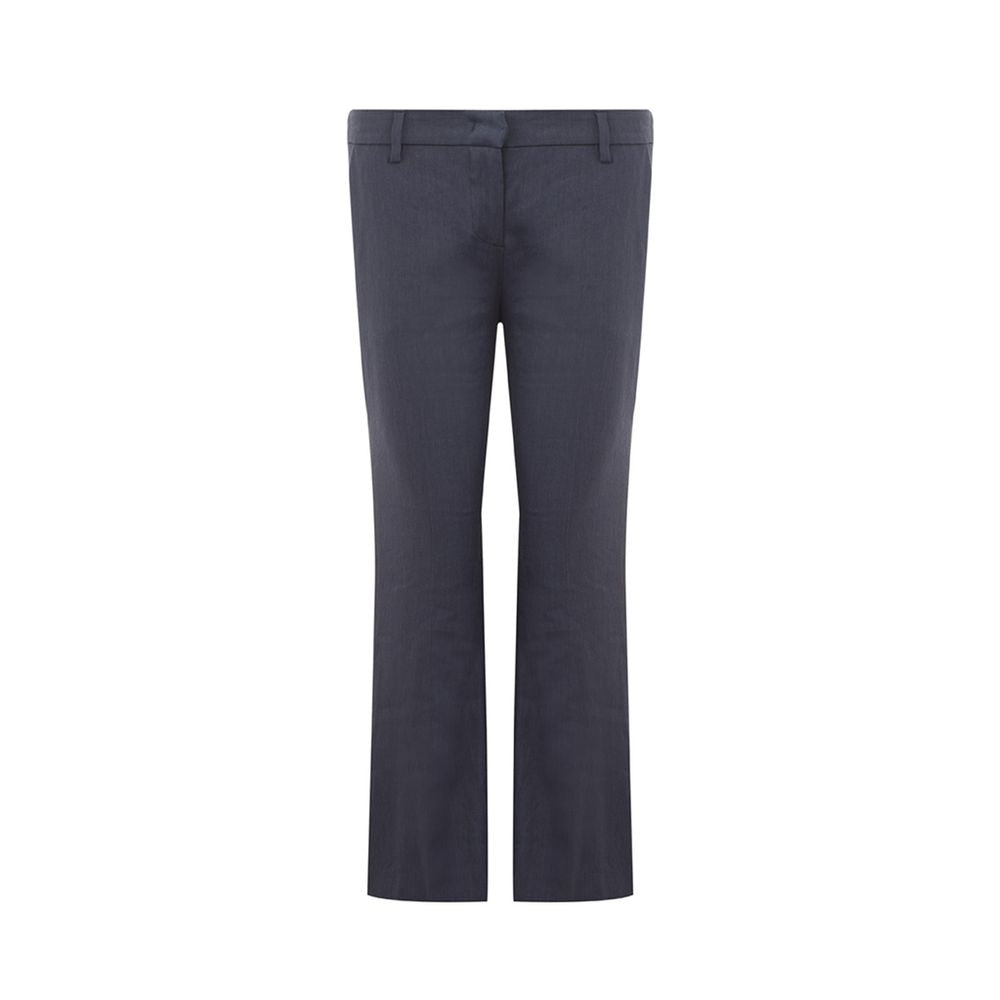 Lardini Blue Linen Casual Pants