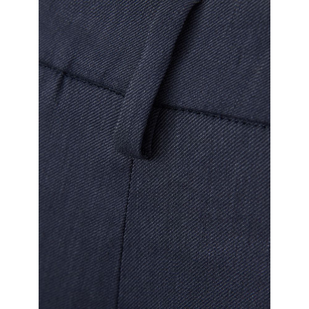 Lardini Blue Linen Casual Pants