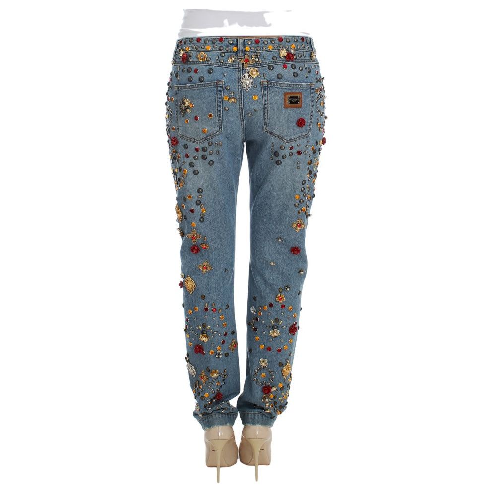 Enchanted Sicily Crystal Heart Boyfriend Jeans