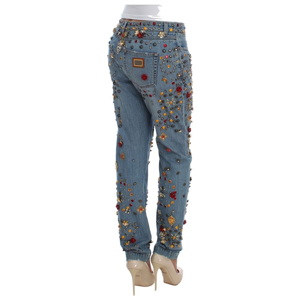 Enchanted Sicily Crystal Heart Boyfriend Jeans