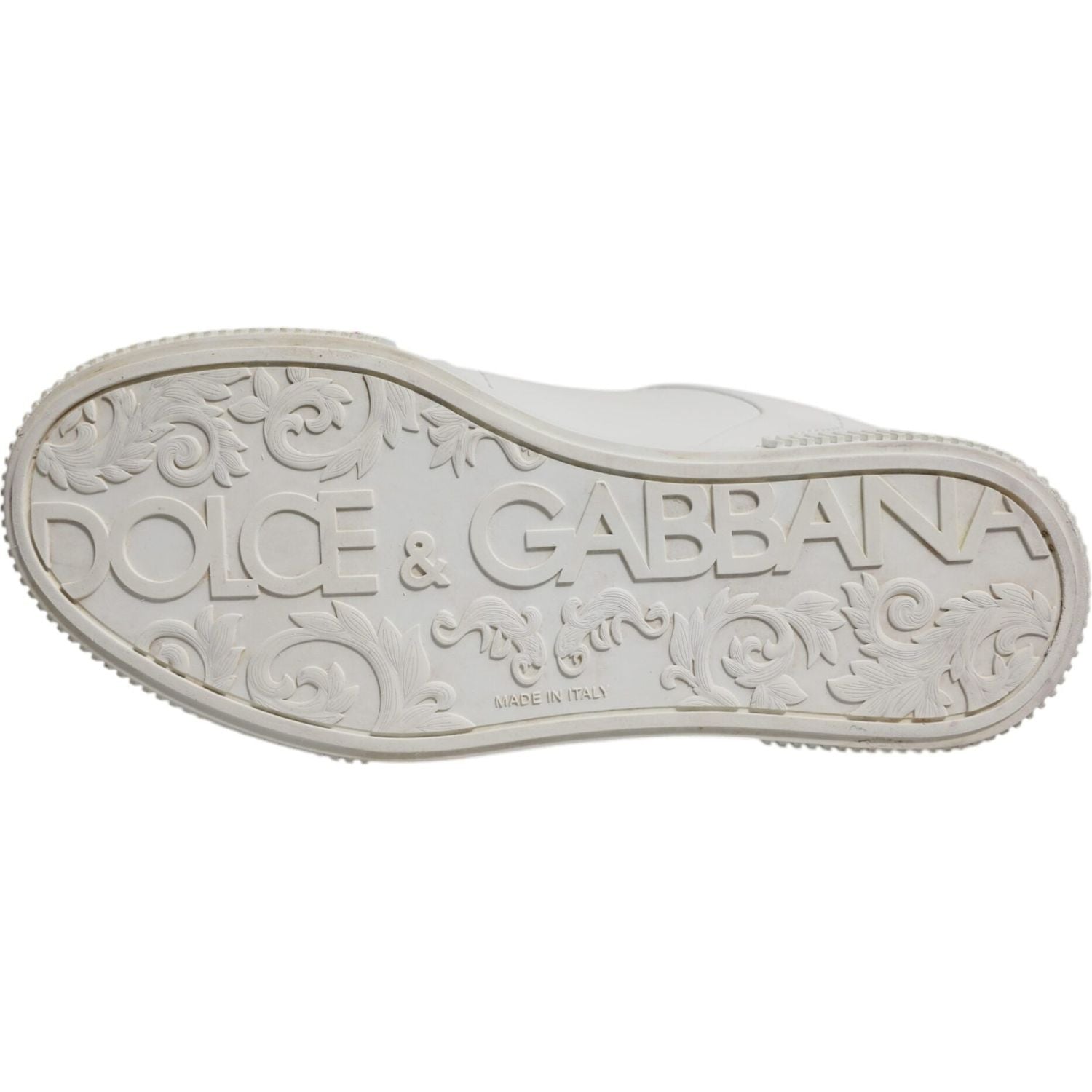 Dolce & Gabbana White Miami Leather Low Top Sneakers Shoes