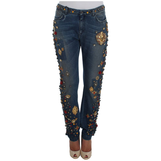 Dolce & Gabbana Enchanted Sicily Embellished Boyfriend Jeans Dolce & Gabbana