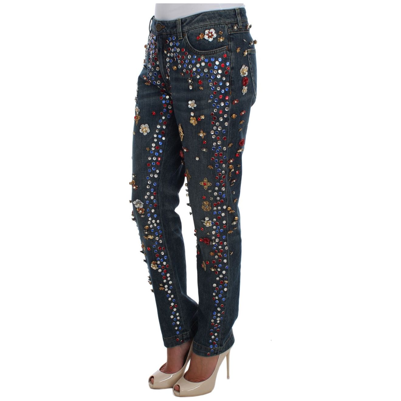 Enchanted Sicily Crystal Heart Boyfriend Jeans