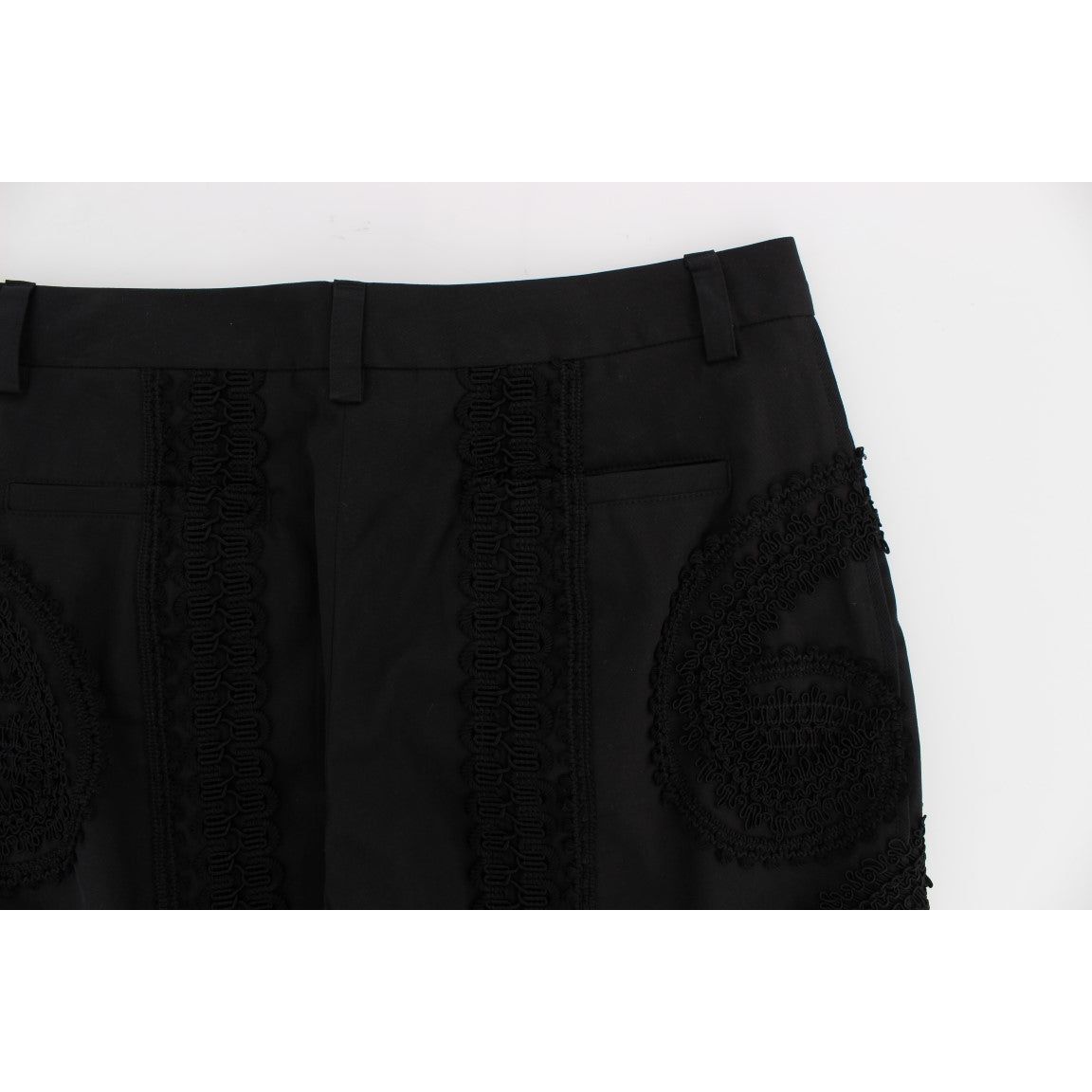 Elegant Black Torero Capri Pants