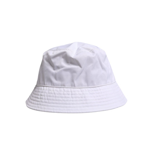 Dolce & Gabbana White Cotton Wide Brim Bucket Hat