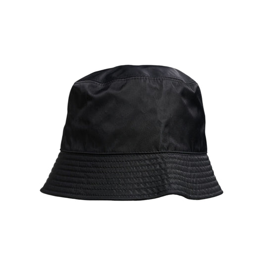 Dolce & Gabbana Black Cotton Wide Brim Bucket Hat