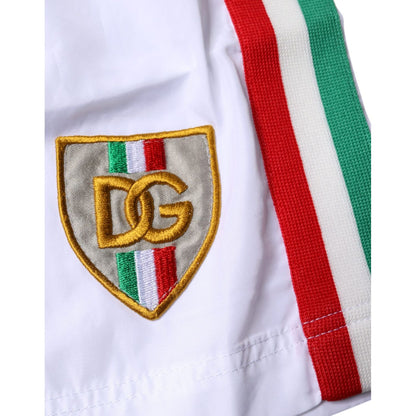 Dolce & Gabbana White Stripes Beachwear Shorts 2 Pc Swimwear