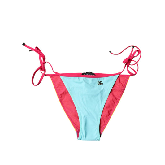 Dolce & Gabbana Multicolor Logo Swimsuit Bikini Bottom Swimwear Dolce & Gabbana