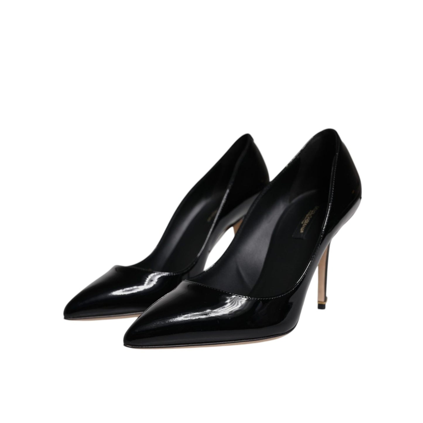 Dolce & Gabbana Black Patent Leather High Heels Pumps Shoes