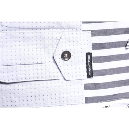 Dolce & Gabbana Multicolor Striped Button Down Casual Shirt
