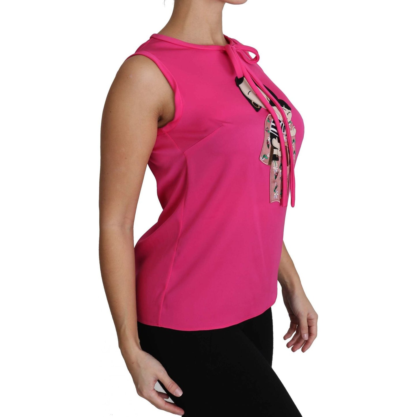 Elegant Pink Silk Family Tank Top Shirt