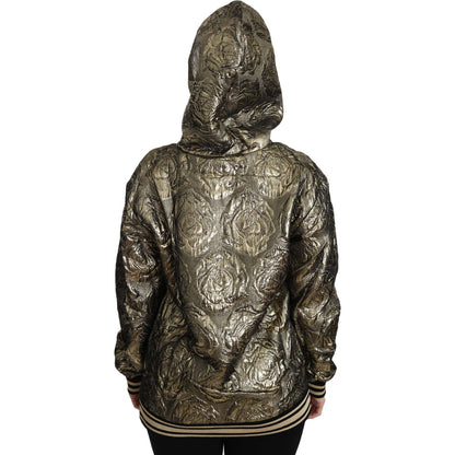 Dolce & Gabbana Im The Queen Jaquard Gold Sweatshirt Hoodie
