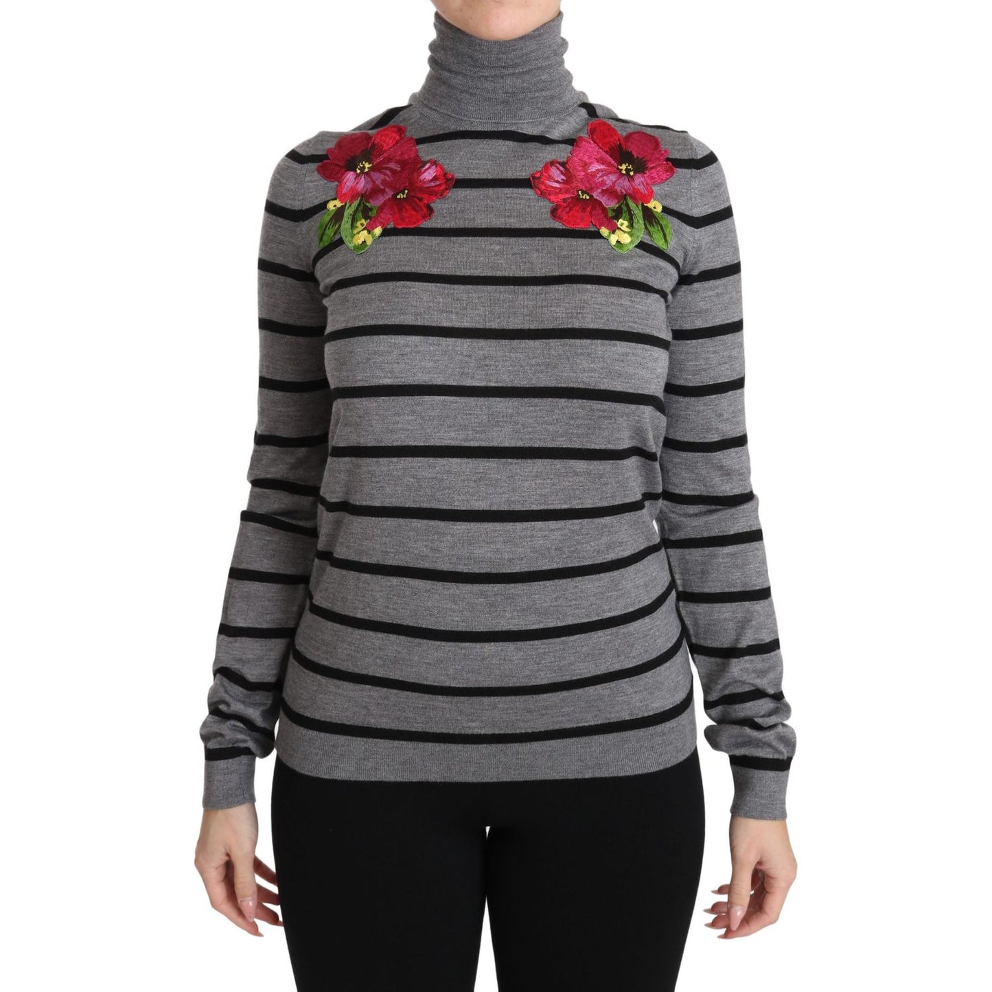 Elegant Embroidered Cashmere-Silk Sweater