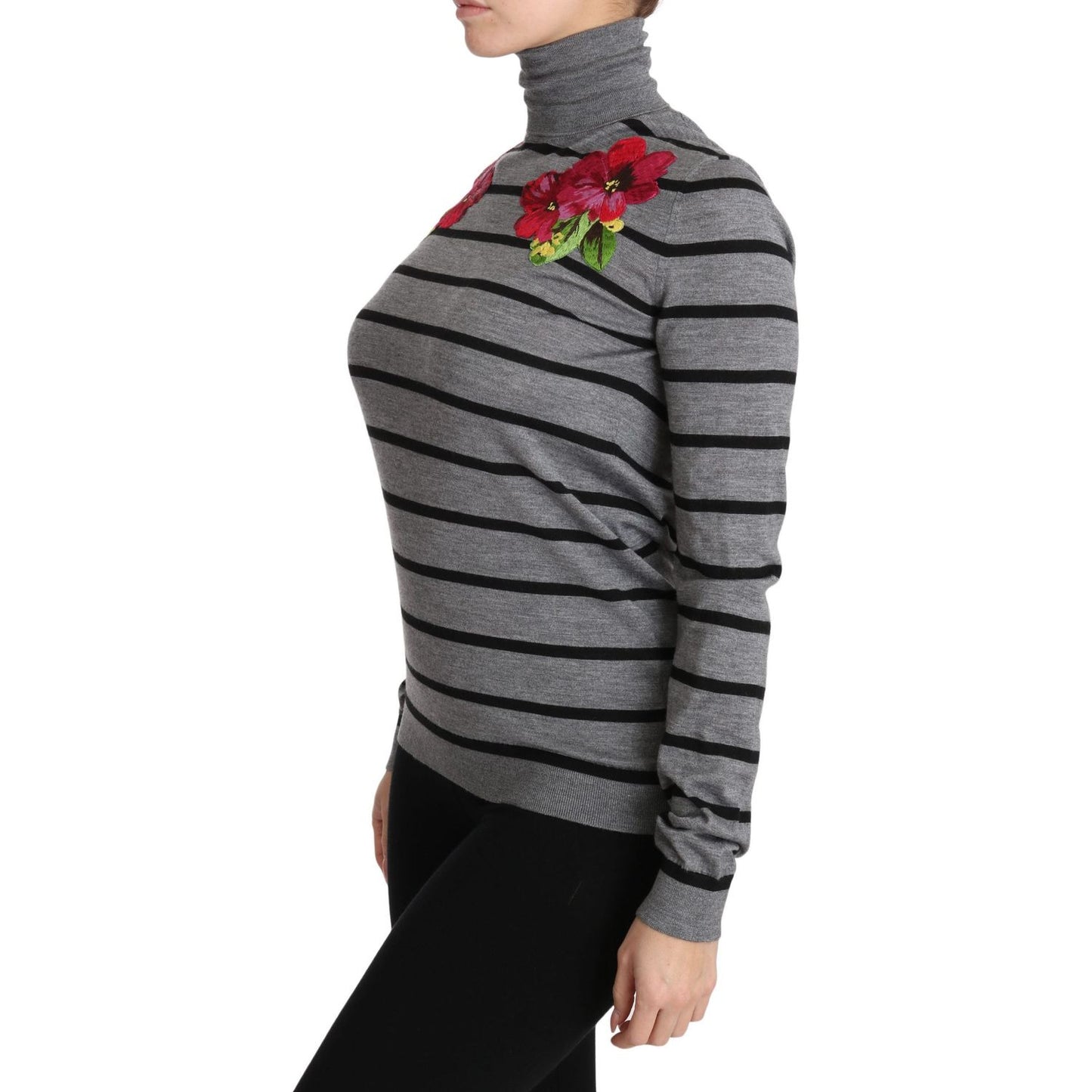 Elegant Embroidered Cashmere-Silk Sweater