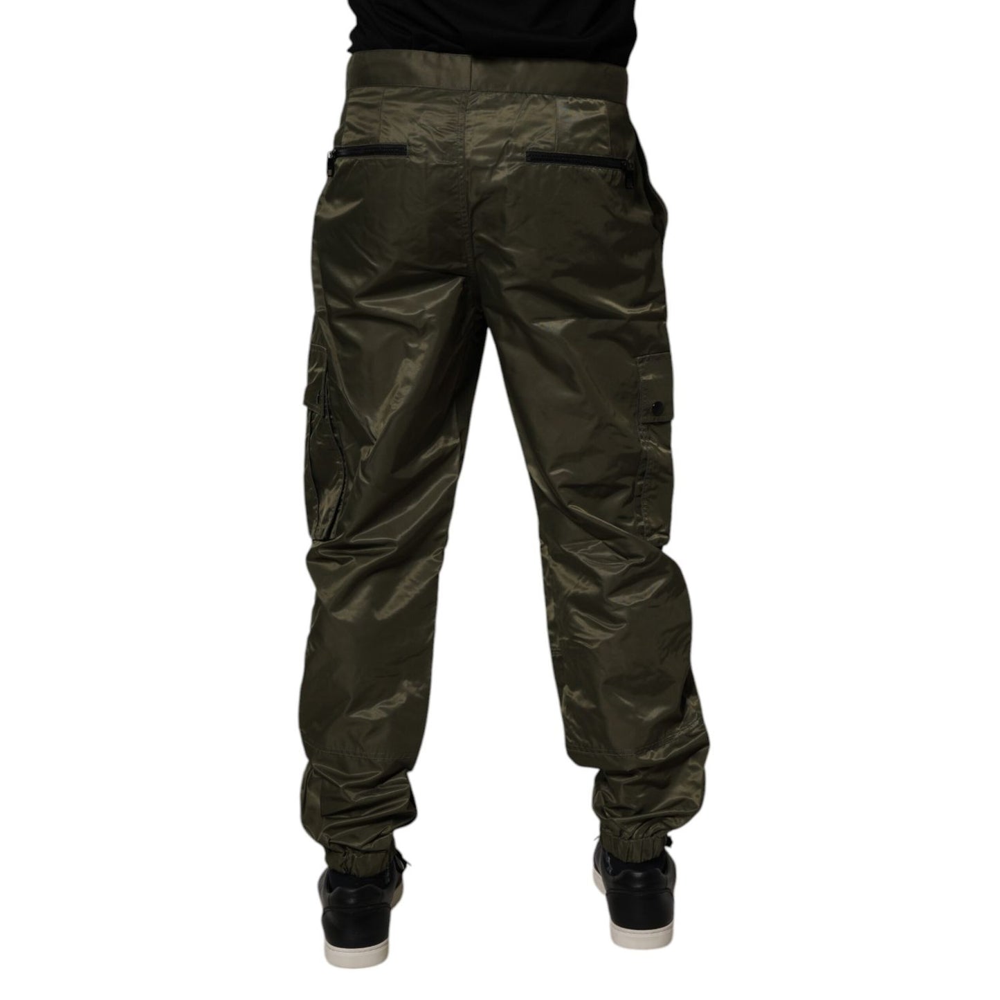 Dolce & Gabbana Dark Green Nylon Cargo Pants