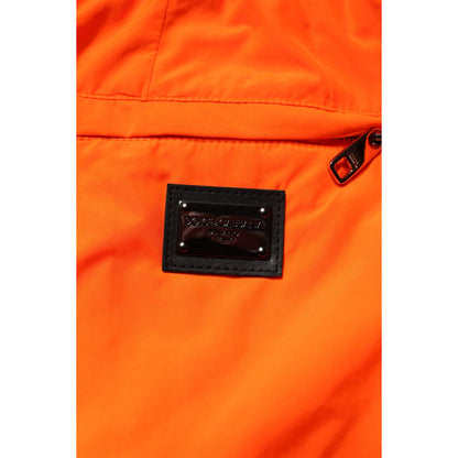 Dolce & Gabbana Orange Polyester Men Jogger Sweatpants Pants