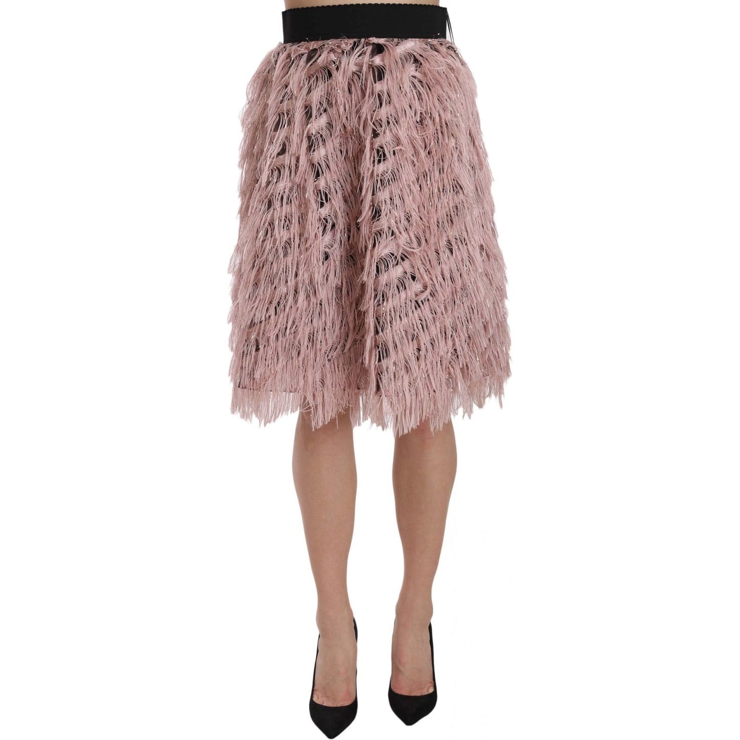 Wide Elastic Waist High Fashion Skirt