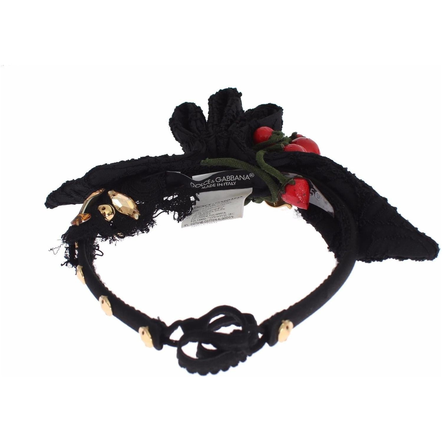 عصابة رأس من دولتشي آند غابانا مصنوعة من الكريستال والتوت