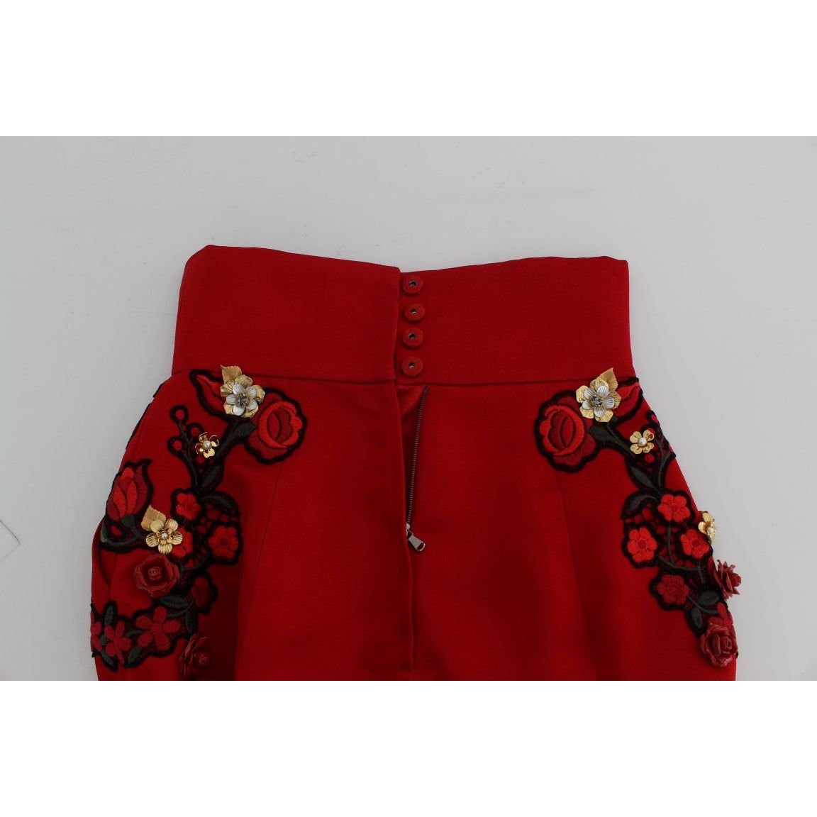 Enchanted Sicily Embroidered Silk Shorts