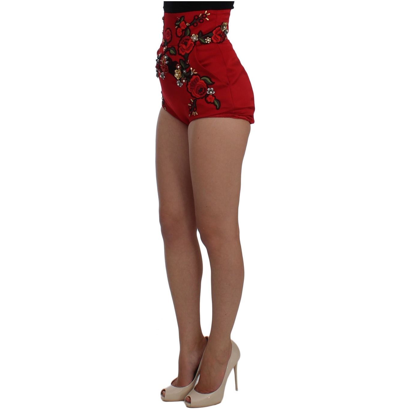 Enchanted Sicily Crystal-Embellished Silk Shorts