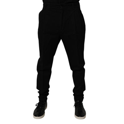 Dolce & Gabbana Black Cotton Stretch Skinny Pants