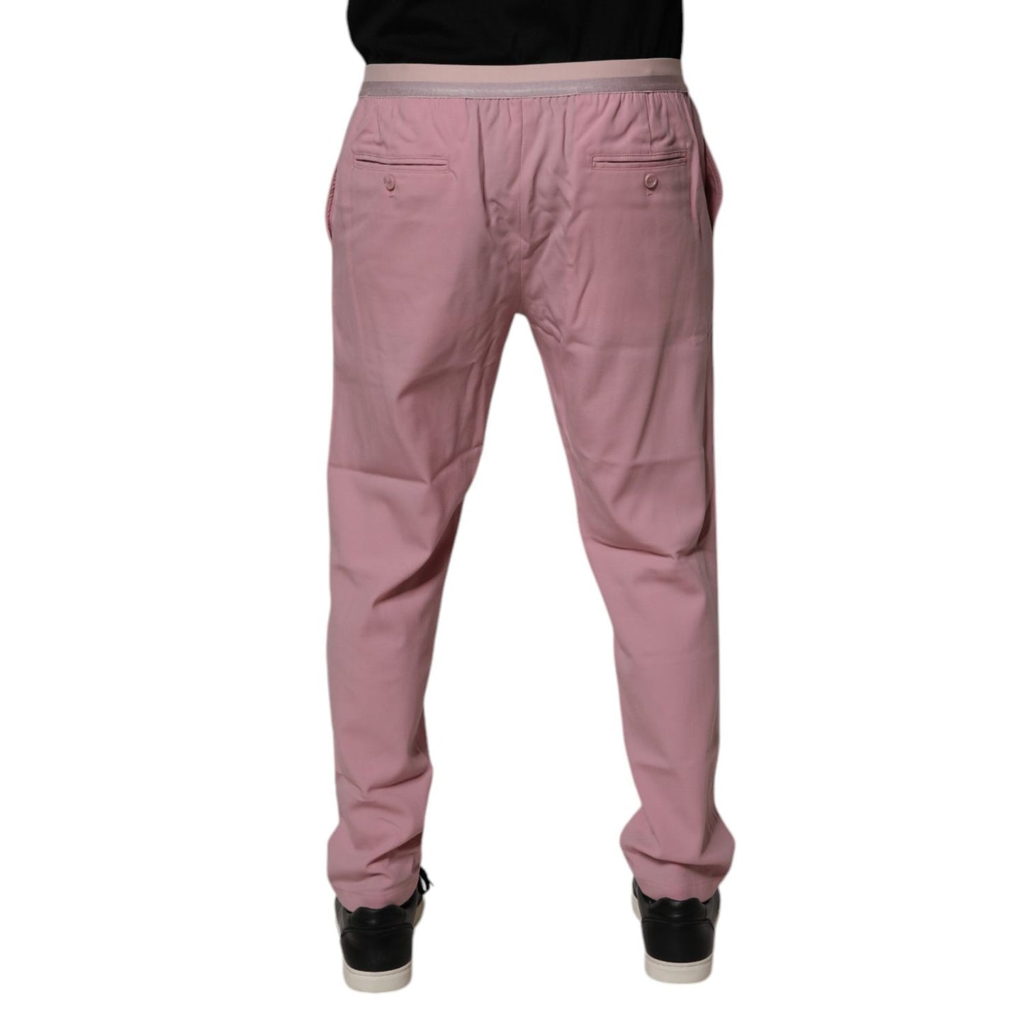 Dolce & Gabbana Pink Cotton Stretch Chino Pants