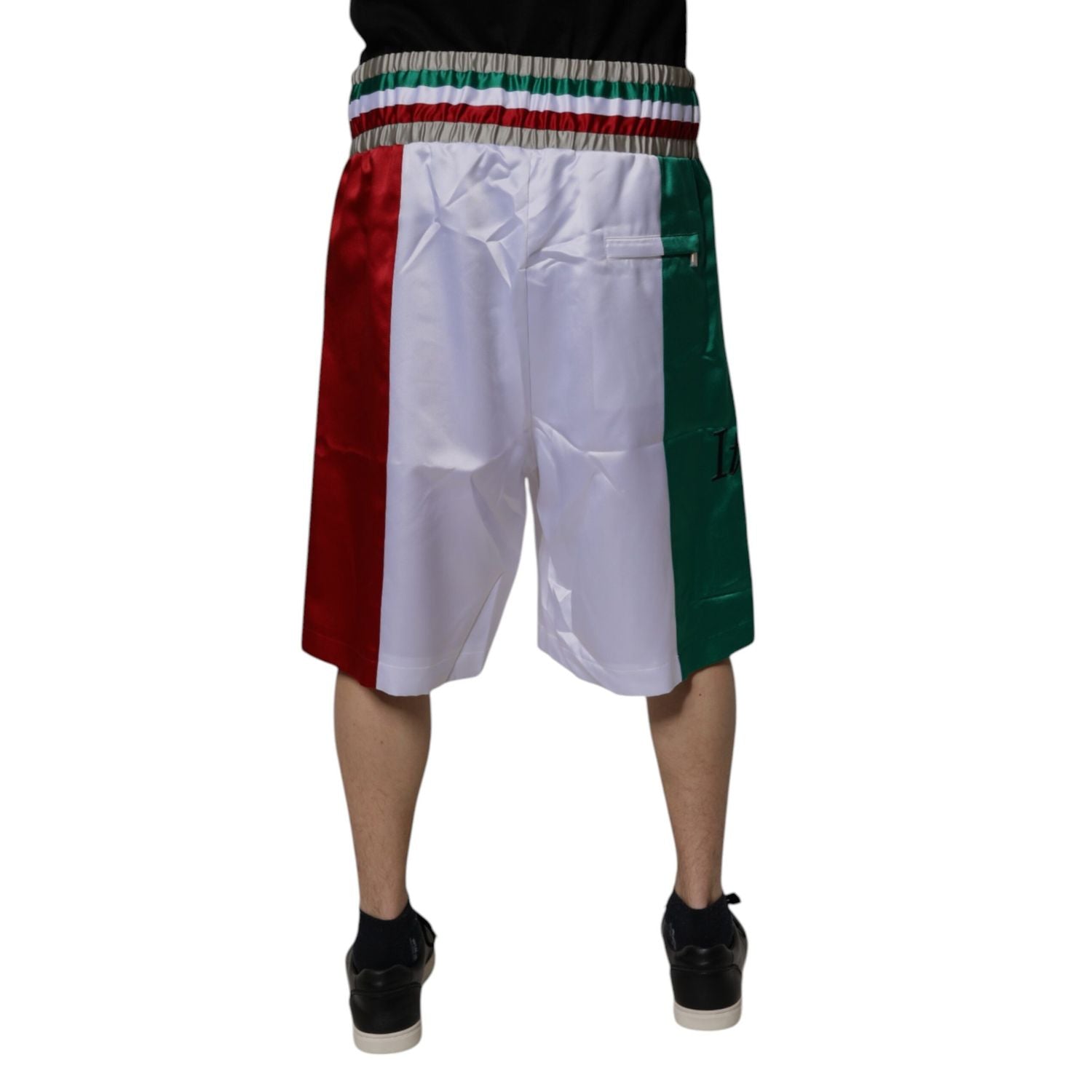Dolce & Gabbana Multicolor Italia Polyester Bermuda Shorts