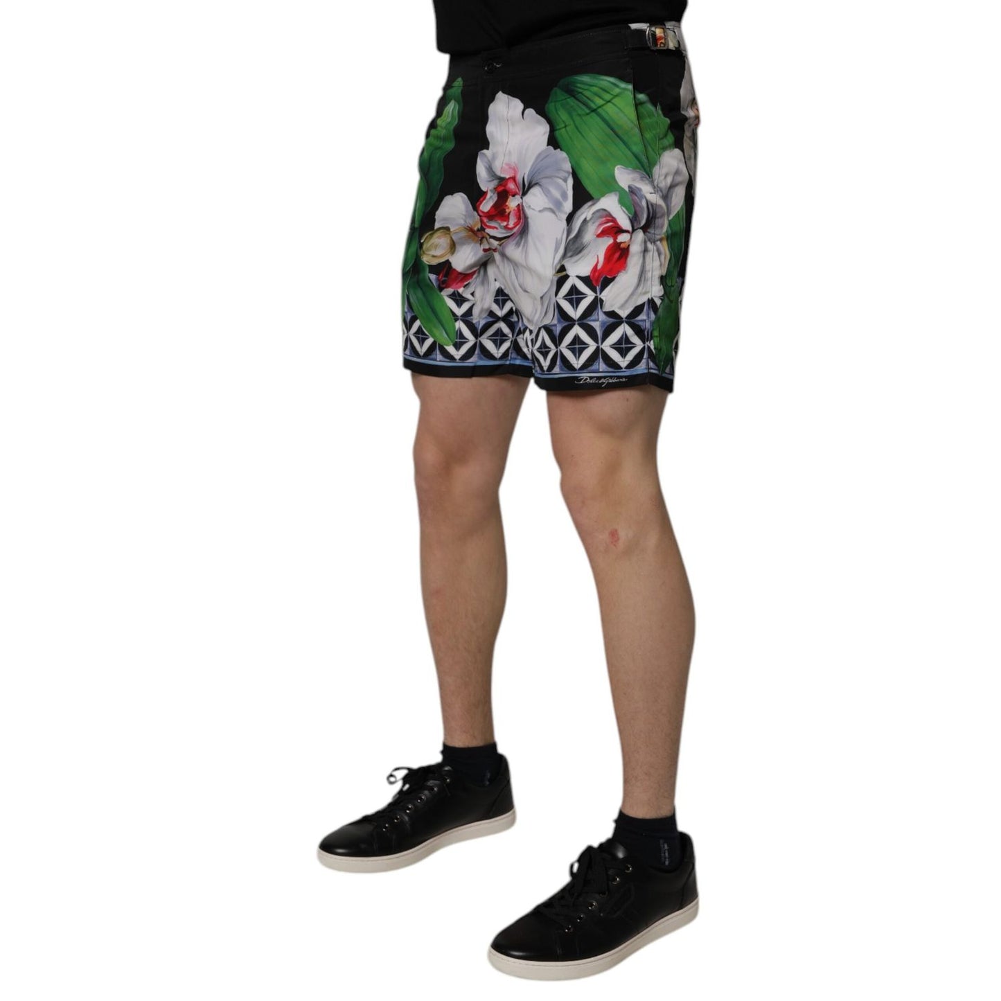 Dolce & Gabbana Multicolor Floral Polyester Men Bermuda Shorts