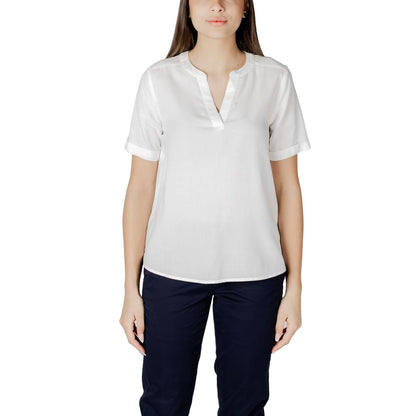 Street One White Viscose Blouse 1728,71956299936,Blouses - Shirts - Clothing,Clothing,IT36|XXS,New with tags,Shirts - Clothing,Street One,White,Women