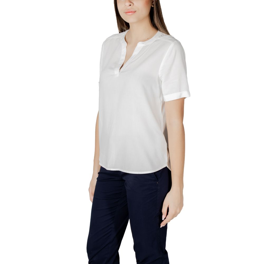 Street One White Viscose Blouse 1728,71956299936,Blouses - Shirts - Clothing,Clothing,IT36|XXS,New with tags,Shirts - Clothing,Street One,White,Women