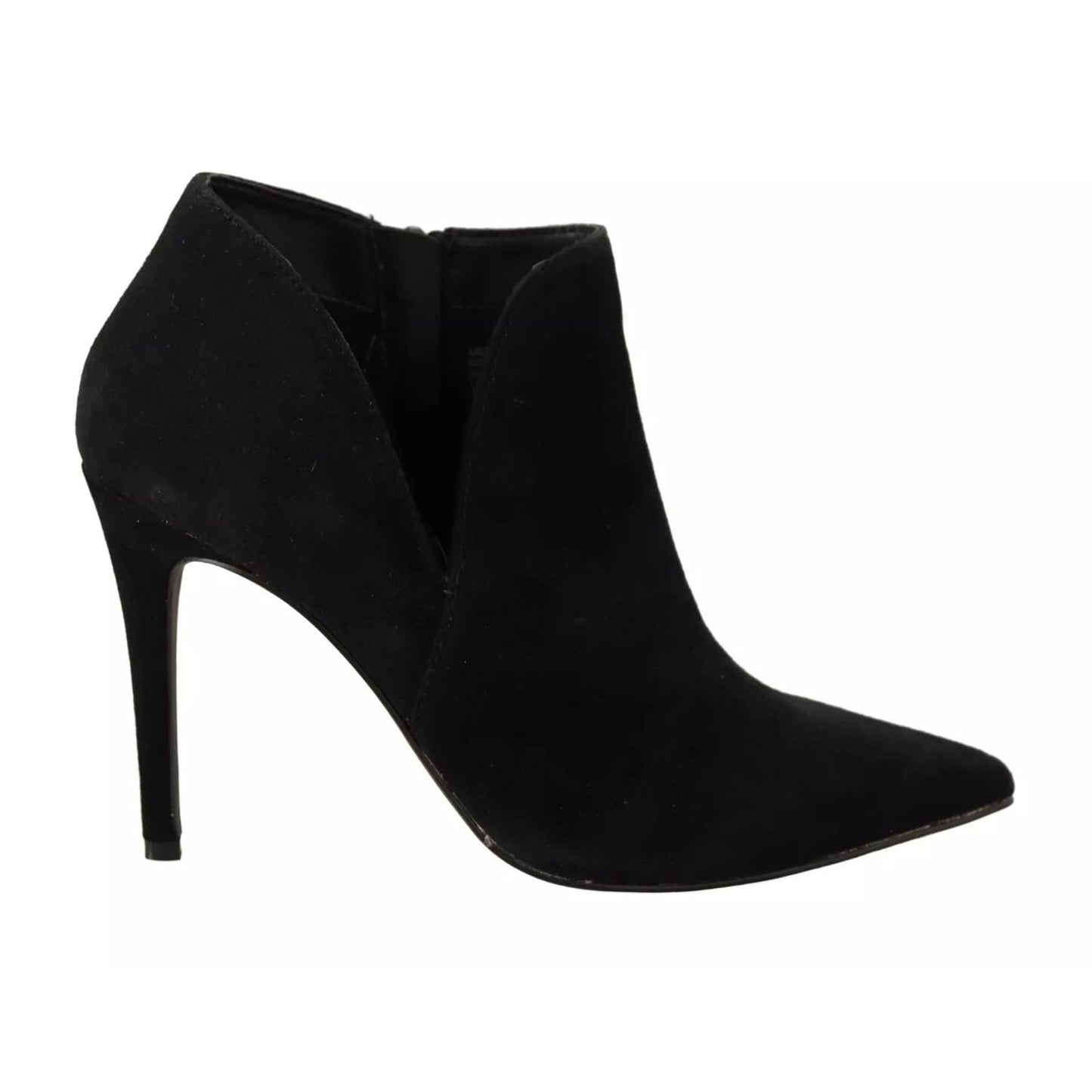 Steve Madden Black Suede Leather Stiletto Heels Boots Shoes Steve Madden