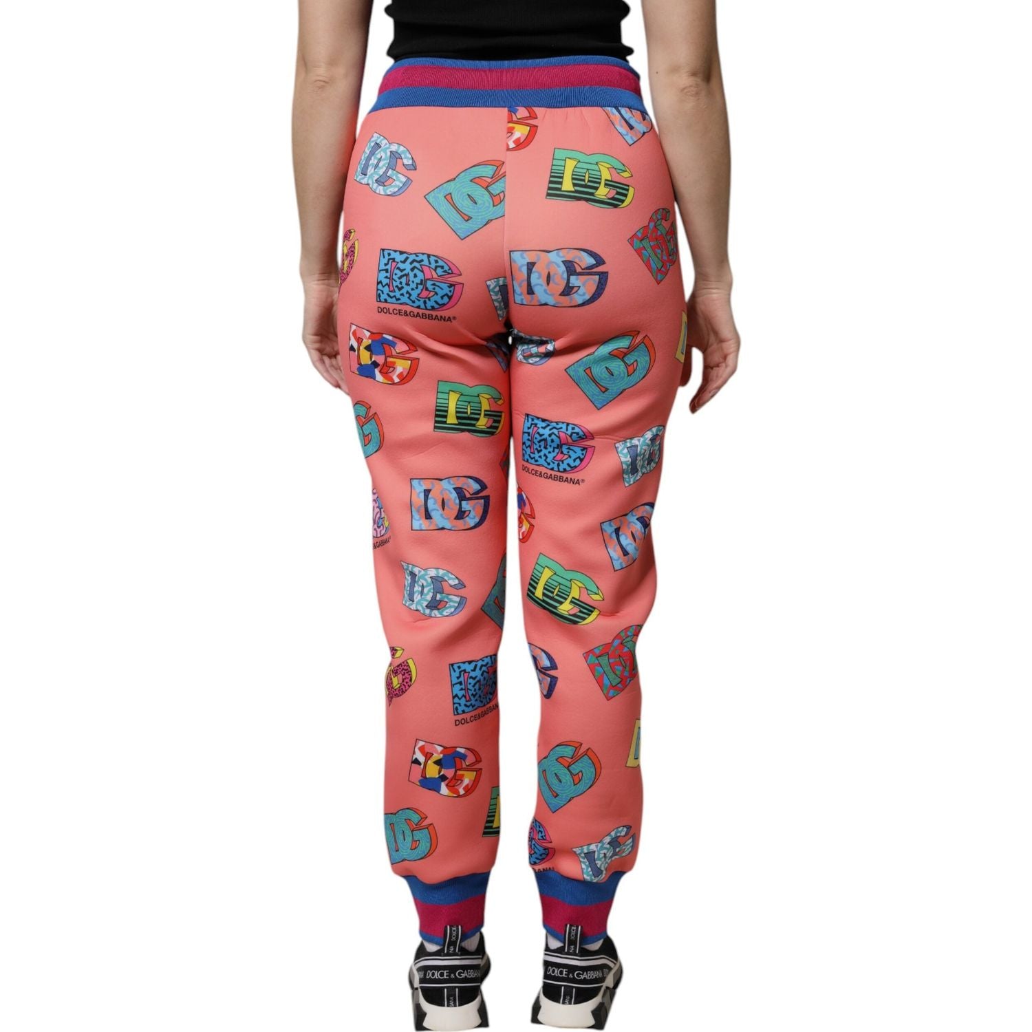 Dolce & Gabbana Pink Logo Monogram Jogger Sweatpants Pants