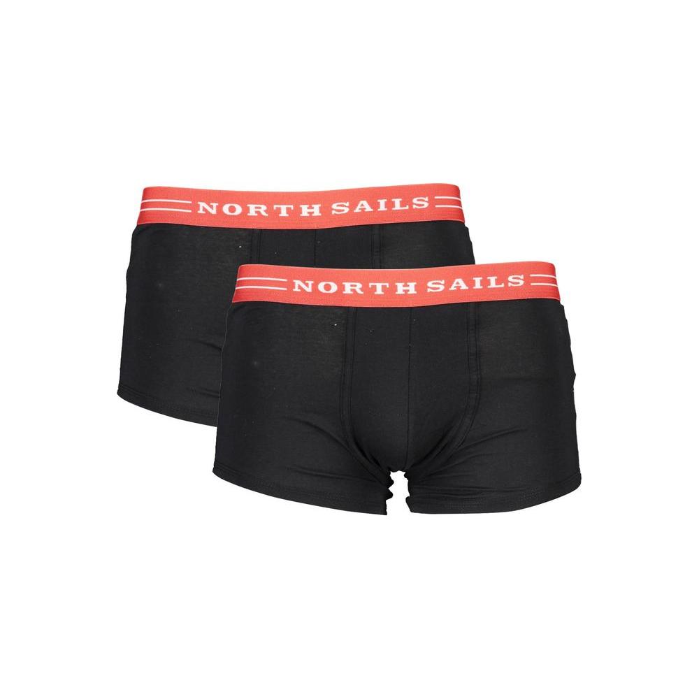 North Sails Black Cotton Men Boxer Shorts