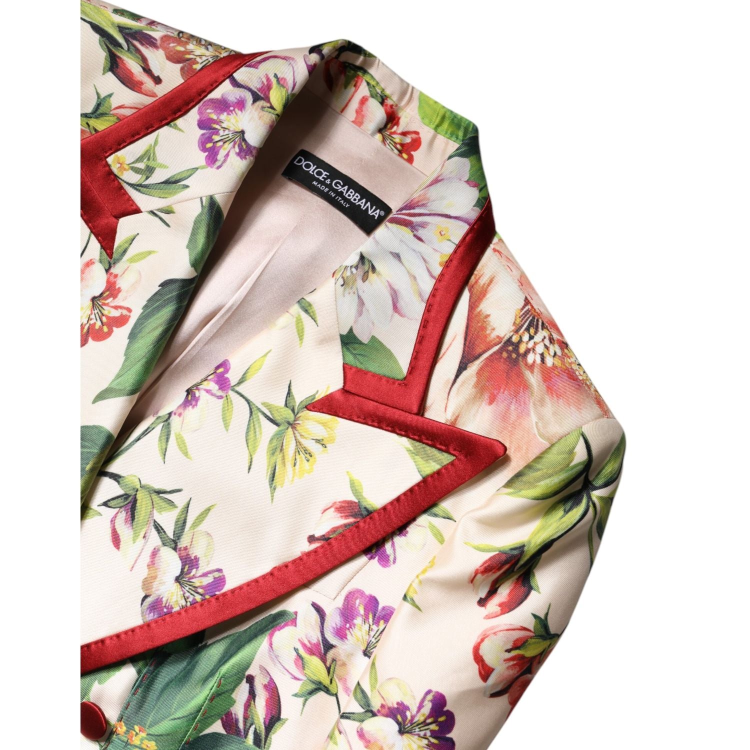 Dolce & Gabbana Multicolor Floral Double Breasted Jacket
