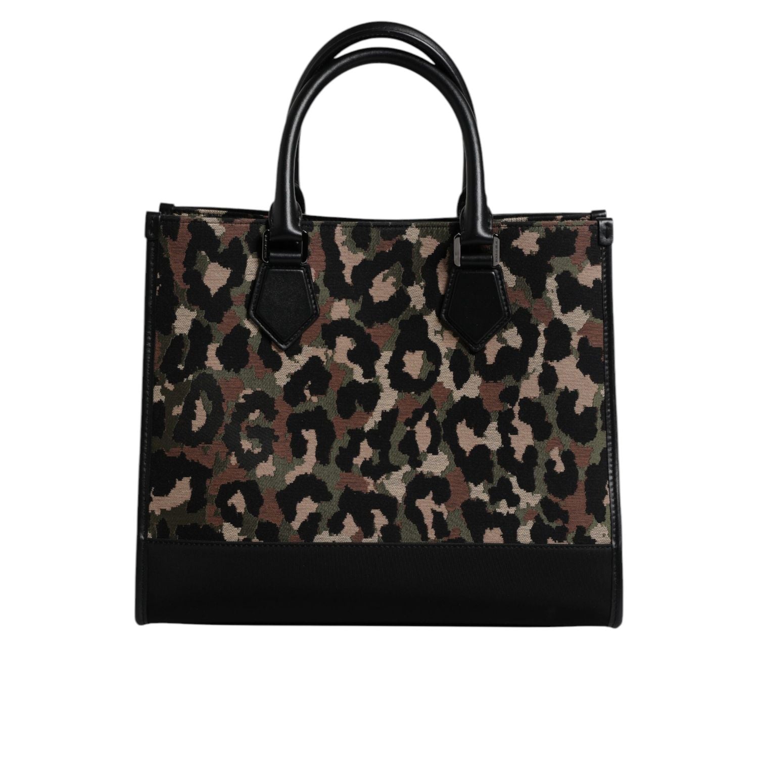 Dolce & Gabbana Multicolor Leopard Shopping Tote Shoulder Bag