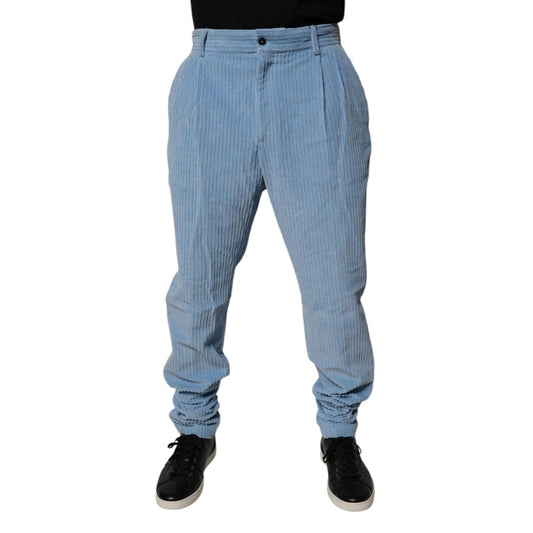Dolce & Gabbana Light Blue Corduroy Cotton Skinny Denim Jeans Dolce & Gabbana