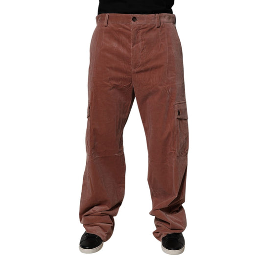 Dolce & Gabbana Brown Corduroy Cotton Cargo Men Denim Jeans Dolce & Gabbana