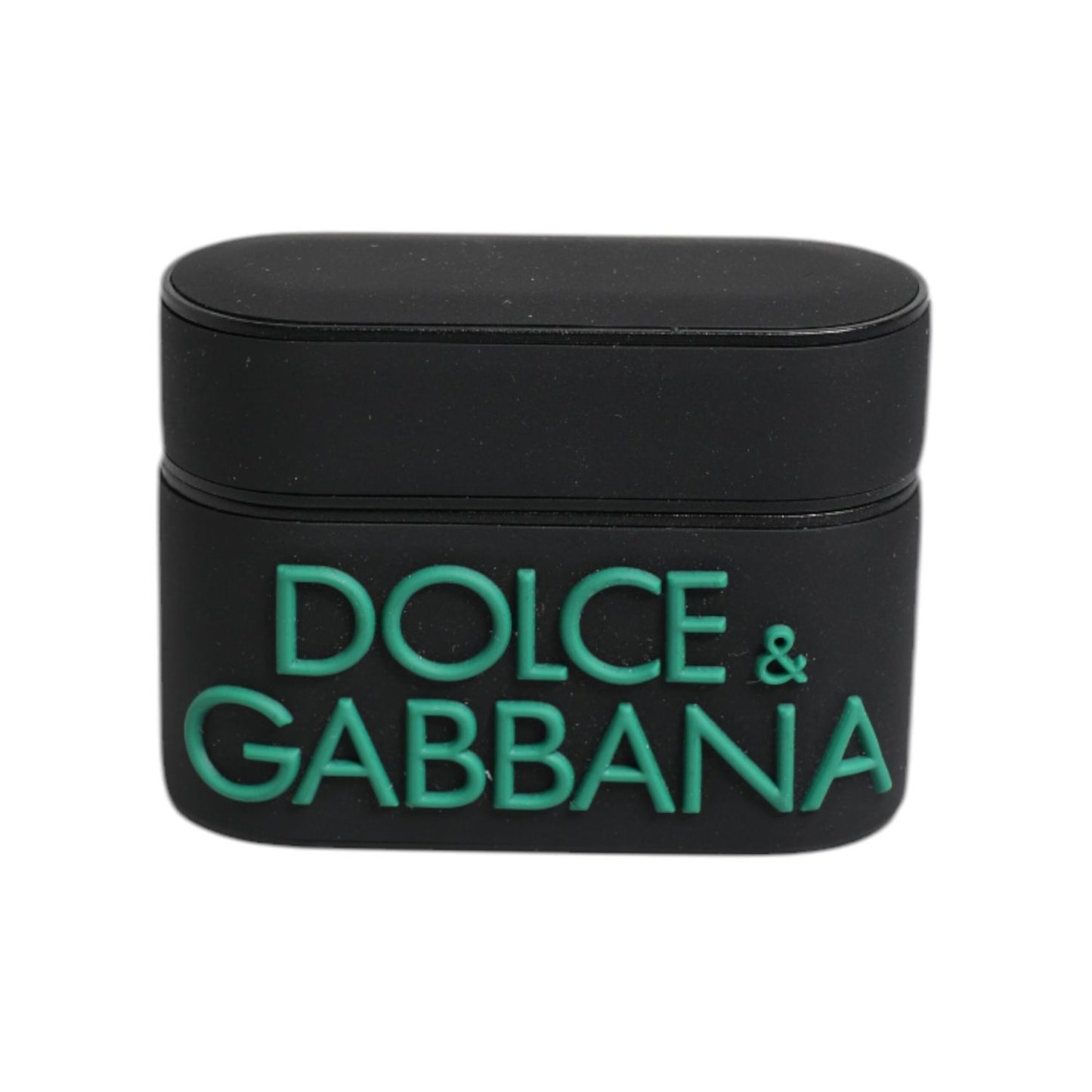 Dolce & Gabbana Black Orange Silicone Embossed Logo Airpods Case Dolce & Gabbana