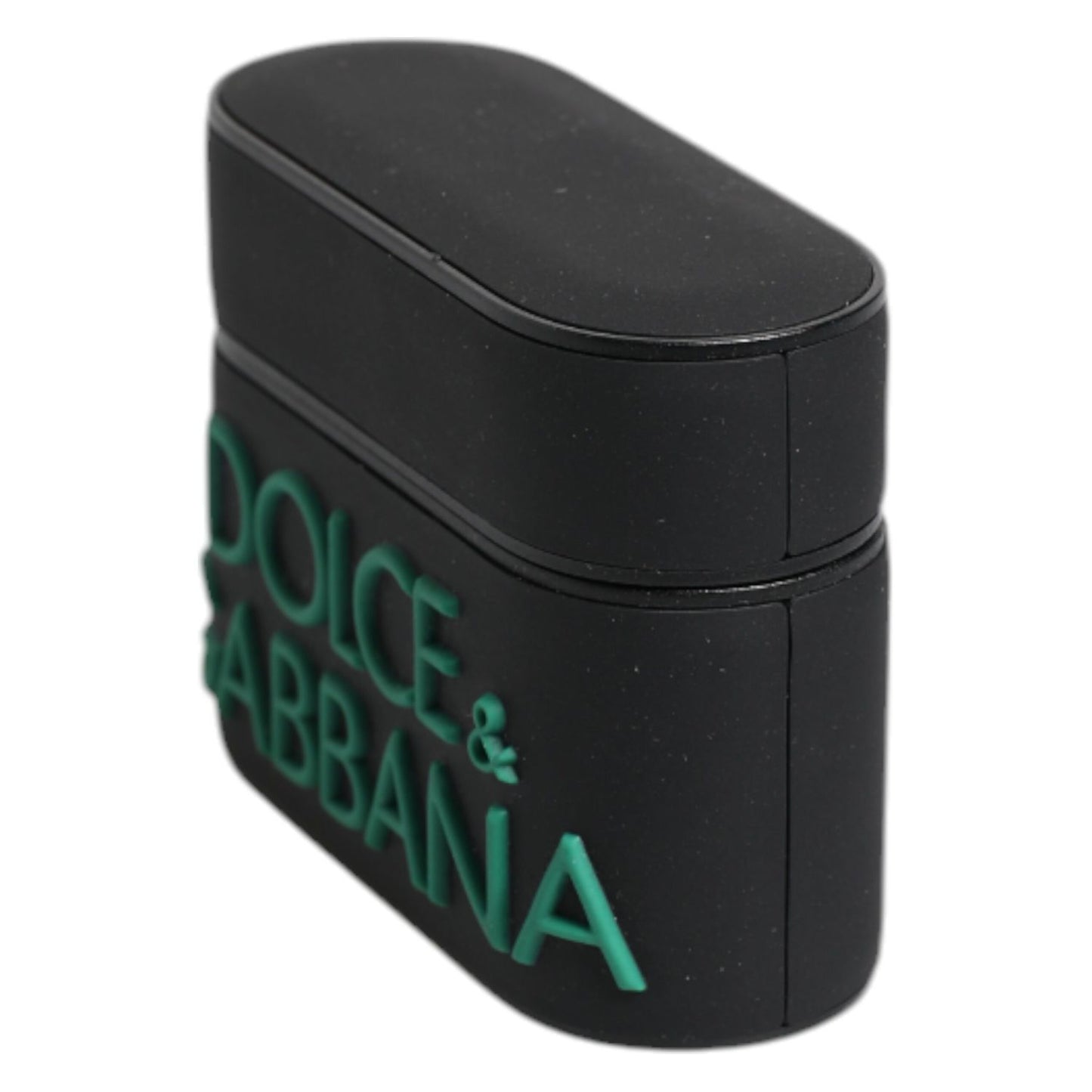 Dolce & Gabbana Black Orange Silicone Embossed Logo Airpods Case Dolce & Gabbana