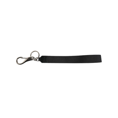 Dolce & Gabbana Black Nylon Logo DG Crown Men's Holder Keychain Keyring