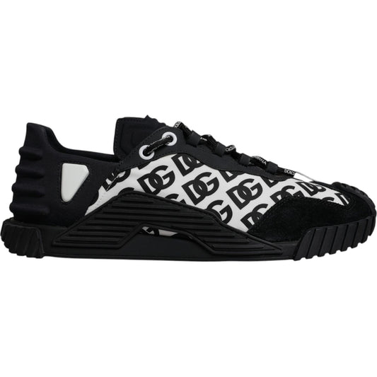 Dolce & Gabbana Black Logo Lace Up Low Top NS1 Sneakers Shoes Dolce & Gabbana