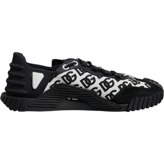 Dolce & Gabbana Black Logo Lace Up Low Top NS1 Sneakers Shoes Dolce & Gabbana