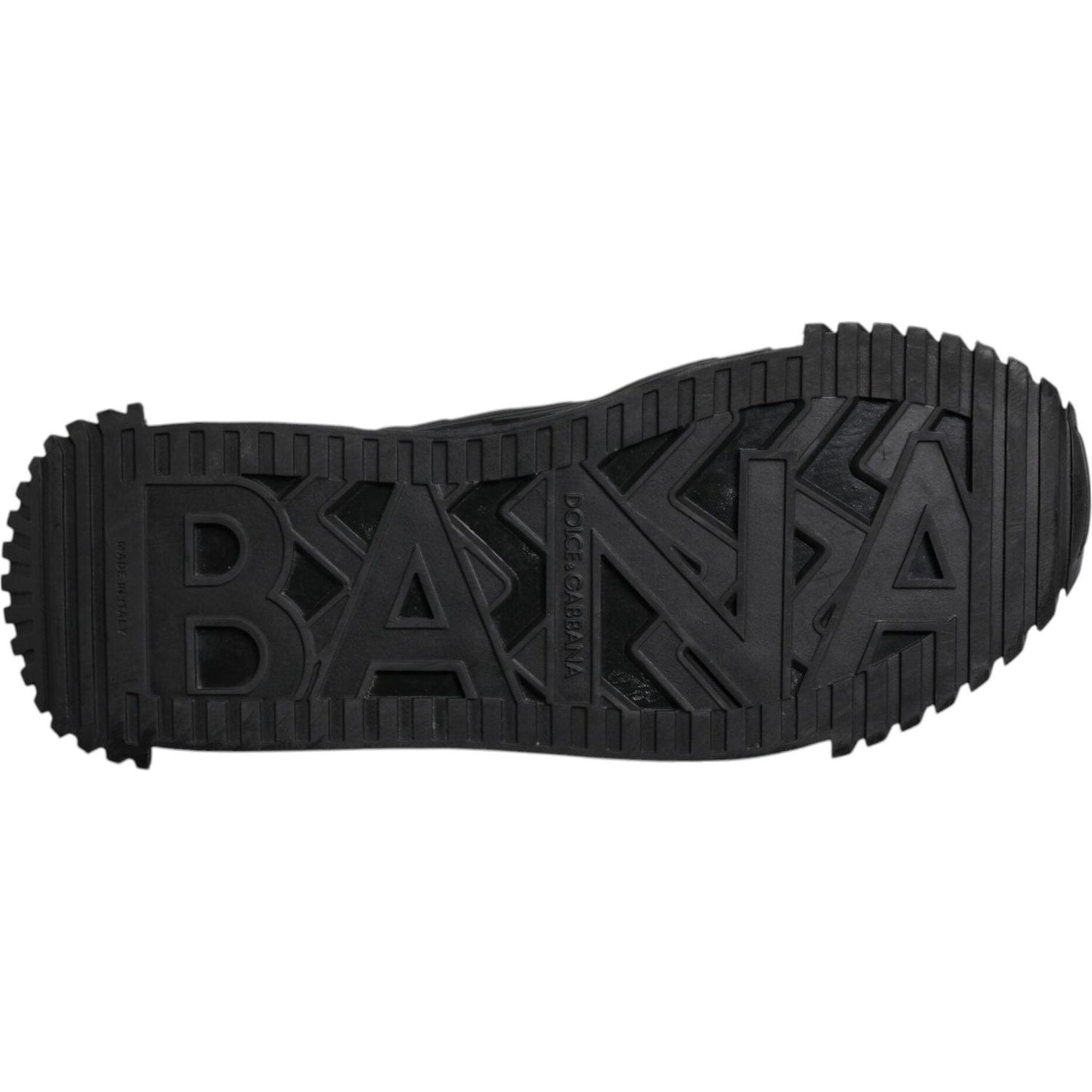 Dolce & Gabbana Black Logo Lace Up Low Top NS1 Sneakers Shoes